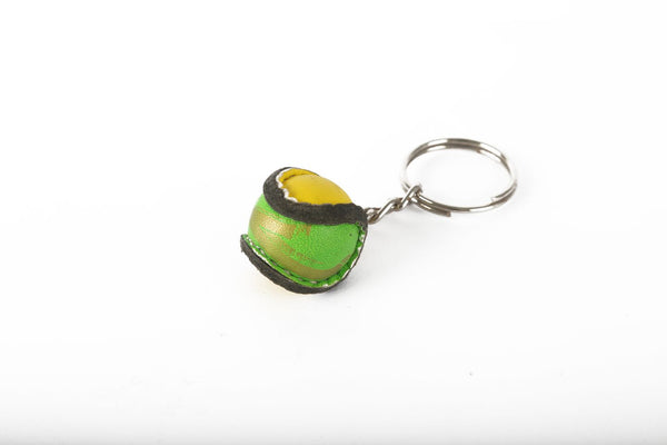 Sliotar Key Ring Green & Yellow